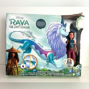 HASBRO DISNEY RAYA AND THE LAST DRAGON COLOR SPLASH RAYA & SISU NEW 26” Long